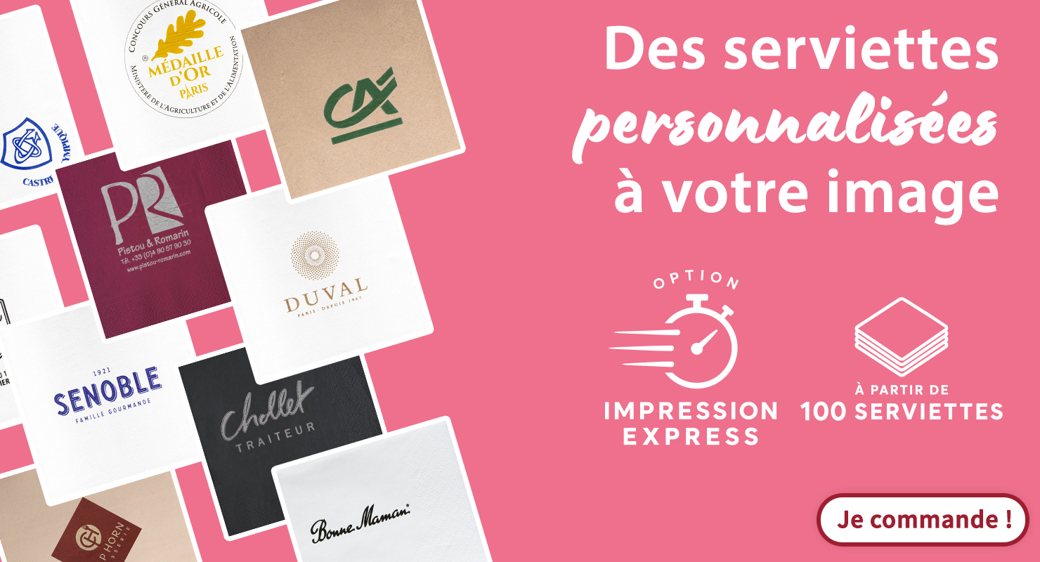 Serviettes papier personnalisées pas chères