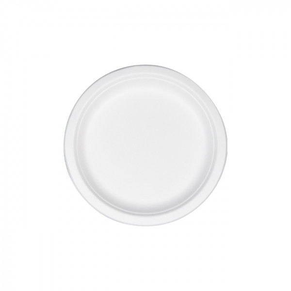 Assiette ronde en fibres végétales 18cm biodégradable