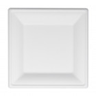 Assiette carrée en fibres végétales 20 x 20 cm