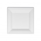 Assiette carrée en fibres végétales 16 x 16 cm