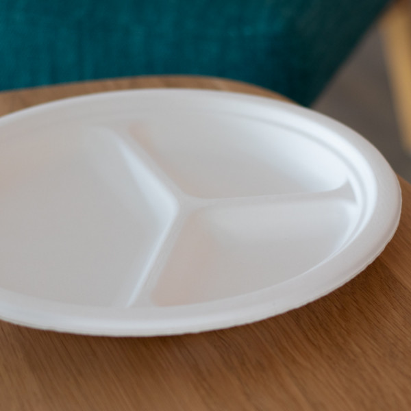 Assiettes Compartimentées Inox 23 Cm – Lot De 3 – Contrôle Des Portions, Régime, Repas équilibrés