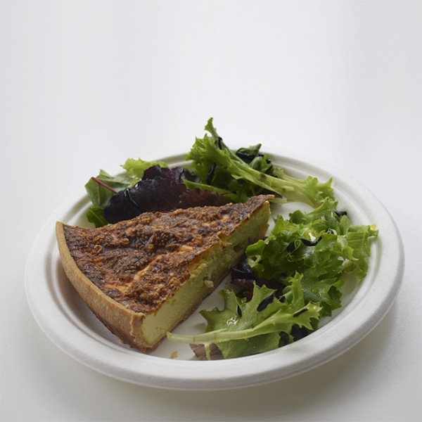 Assiette fibres de canne à sucre ronde 23 cm G10065 biodegradable écologique plate.