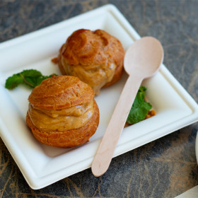 Assiettes à dessert en pulpe de canne à sucre écologique