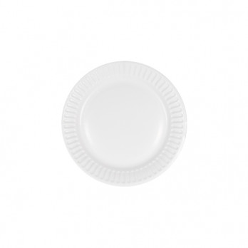 Assiette ronde en carton blanc Ø 15 cm