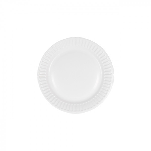 Assiette ronde en carton blanc Ø 15 cm