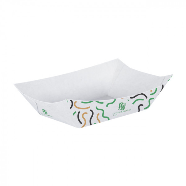 Barquette personnalisée en carton 1100 mL - Impression jusqu'à 4 couleurs
