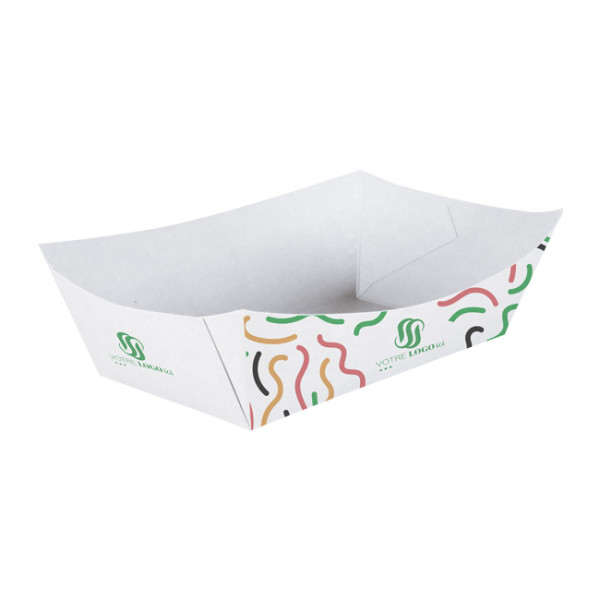 Barquette personnalisée en carton 1370 mL - Impression jusqu'à 4 couleurs