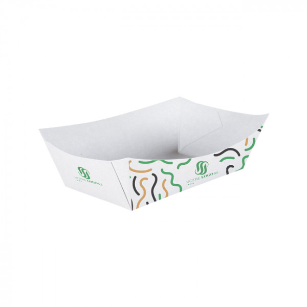 Barquette personnalisée en carton 900 mL - Impression jusqu'à 4 couleurs