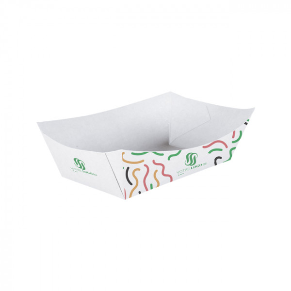 Barquette personnalisée en carton 900 mL - Impression jusqu'à 4 couleurs