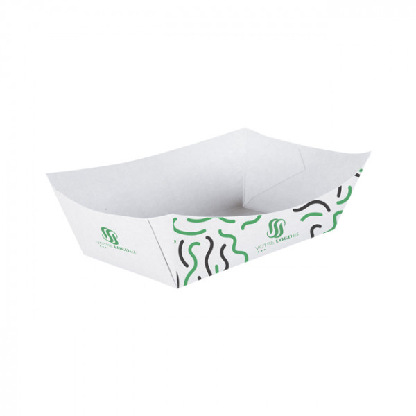 Barquette personnalisée en carton 950 mL - Impression jusqu'à 4 couleurs