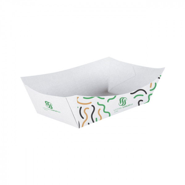 Barquette personnalisée en carton 950 mL - Impression jusqu'à 4 couleurs