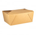 Boîte repas rectangulaire en carton kraft 2880 mL