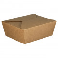 Boîte repas rectangulaire en carton kraft 1400 mL