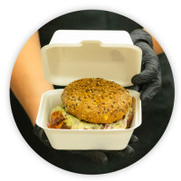 Boîte en fibres végétales pour hamburger