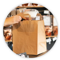 Sac en papier kraft avec poignées