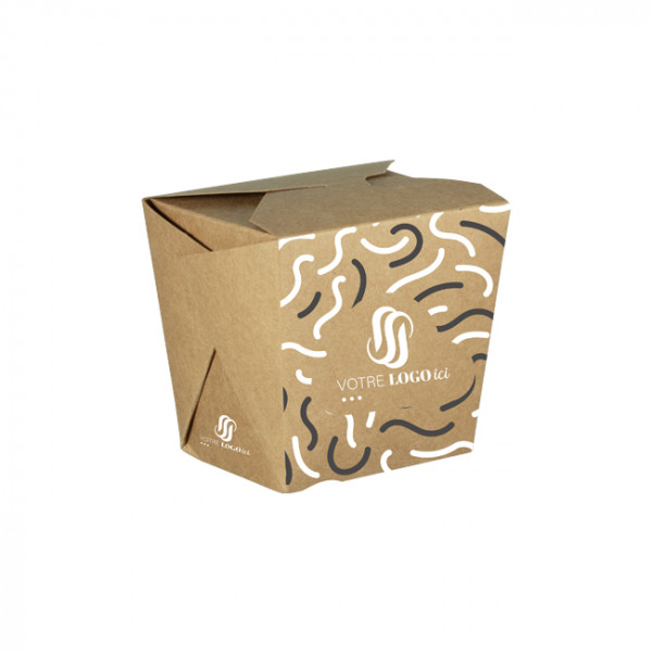 Pot à pâtes personnalisé en carton 16 Oz - Impression jusqu'à 4 couleurs