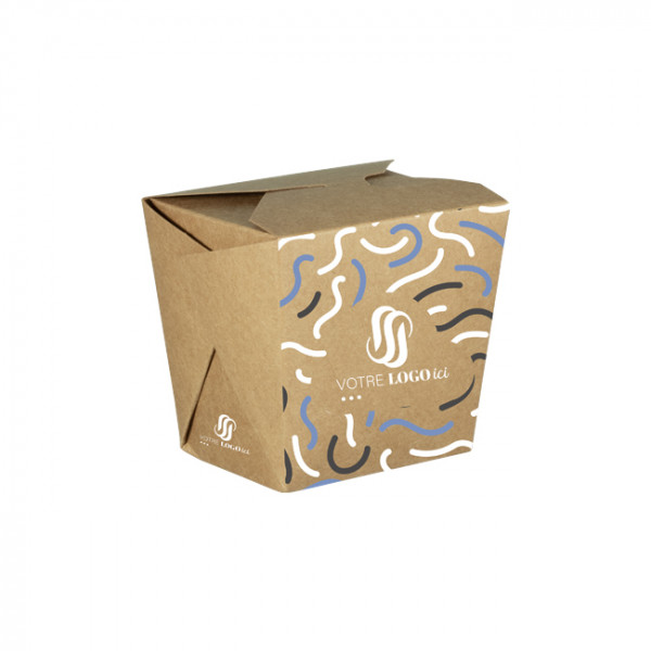 Pot à pâtes personnalisé en carton 16 Oz - Impression jusqu'à 4 couleurs