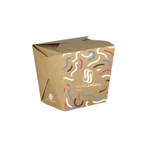 Pot à pâtes personnalisé en carton 16 Oz - Impression jusqu'à 4 couleurs