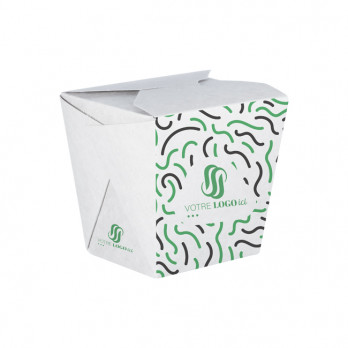 Pot à pâtes personnalisé en carton 26 Oz - Impression jusqu'à 4 couleurs