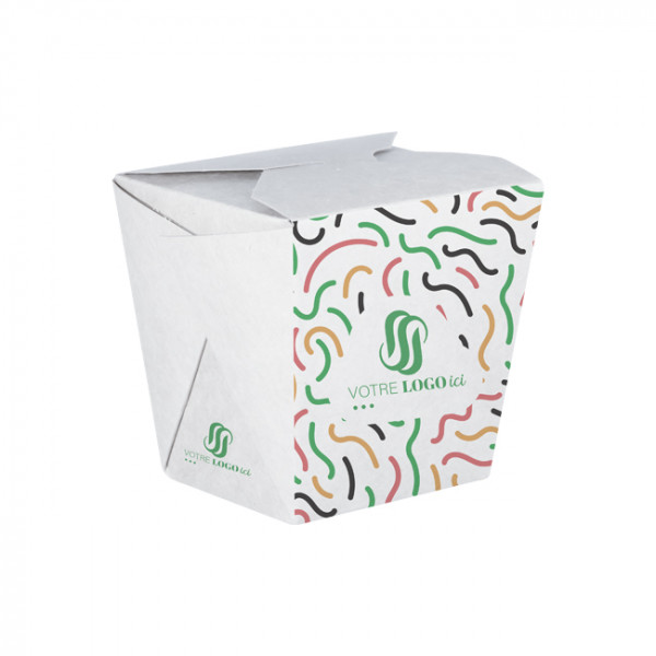 Pot à pâtes personnalisé en carton 26 Oz - Impression jusqu'à 4 couleurs