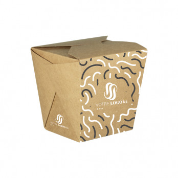 Pot à pâtes personnalisé en carton 26 Oz - Impression jusqu'à 4 couleurs