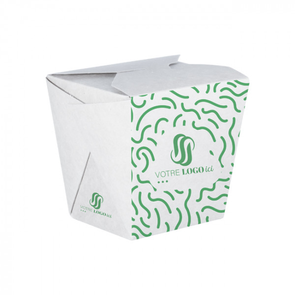 Pot à pâtes personnalisé en carton 32 Oz - Impression jusqu'à 4 couleurs