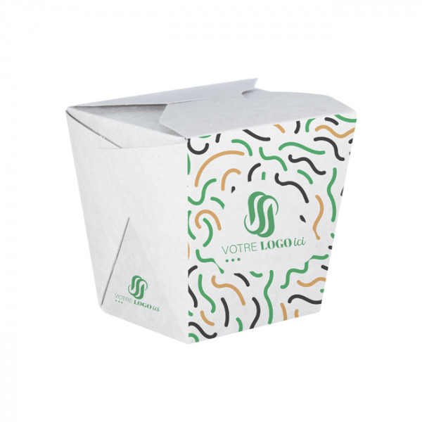 Pot à pâtes personnalisé en carton 32 Oz - Impression jusqu'à 4 couleurs