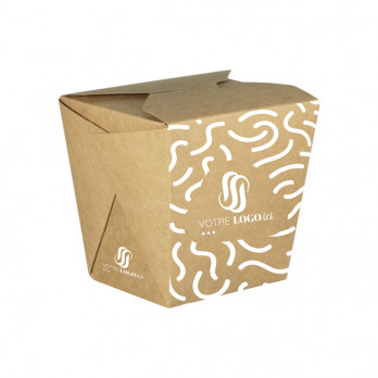 Pot à pâtes personnalisé en carton 32 Oz - Impression jusqu'à 4 couleurs