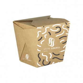 Pot à pâtes personnalisé en carton 32 Oz - Impression jusqu'à 4 couleurs