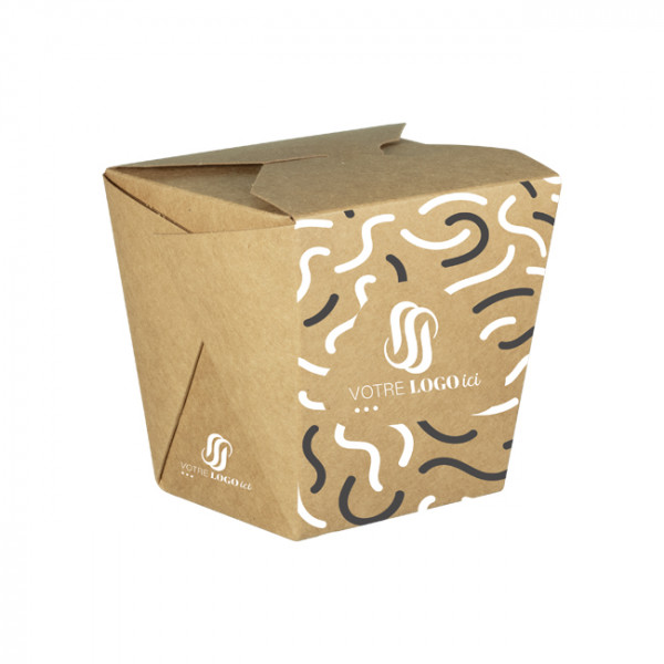 Pot à pâtes personnalisé en carton 32 Oz - Impression jusqu'à 4 couleurs