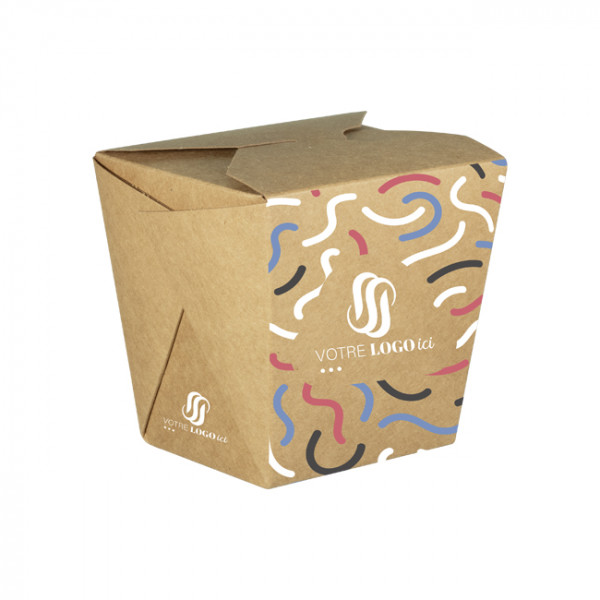 Pot à pâtes personnalisé en carton 32 Oz - Impression jusqu'à 4 couleurs