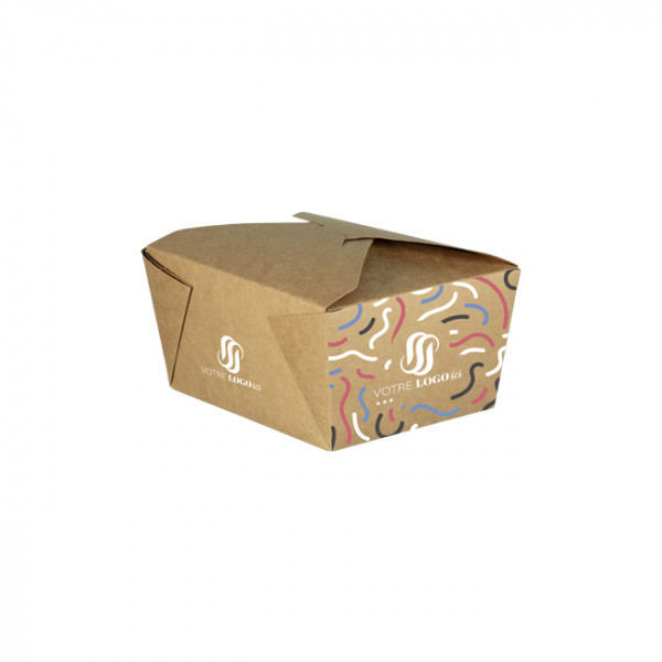 Boîte rectangulaire personnalisée en carton 880 mL - Impression jusqu'à 4 couleurs