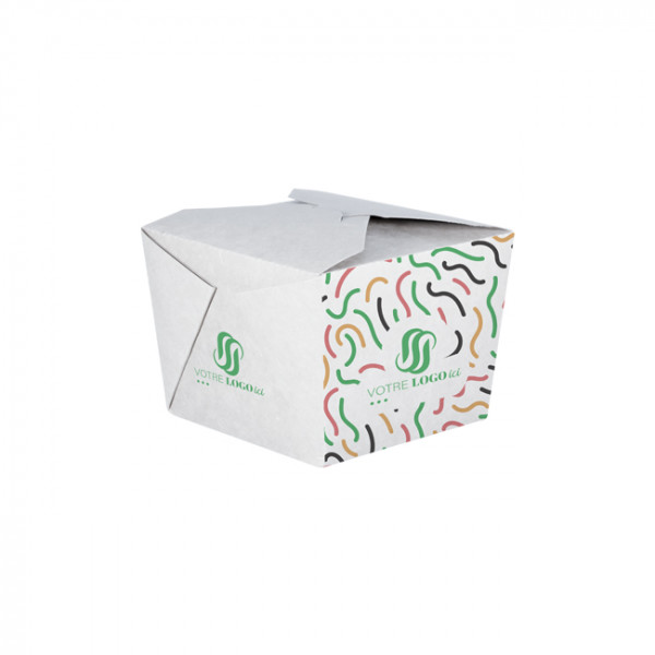 Boîte rectangulaire personnalisée en carton 1100 mL - Impression jusqu'à 4 couleurs