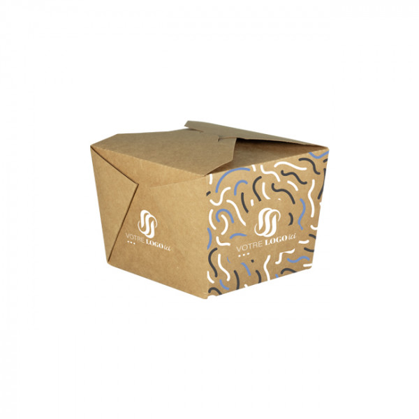 Boîte rectangulaire personnalisée en carton 1100 mL - Impression jusqu'à 4 couleurs