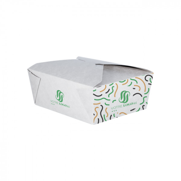 Boîte rectangulaire personnalisée en carton 1400 mL - Impression jusqu'à 4 couleurs