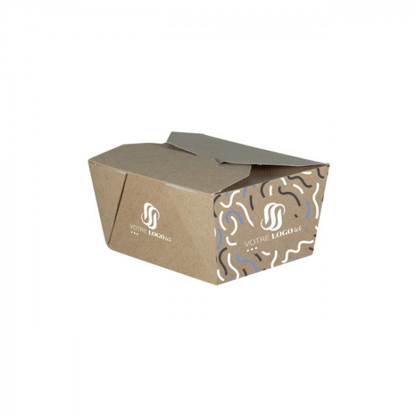 Boîte rectangulaire personnalisée en carton kraft 780 mL - Impression jusqu'à 4 couleurs