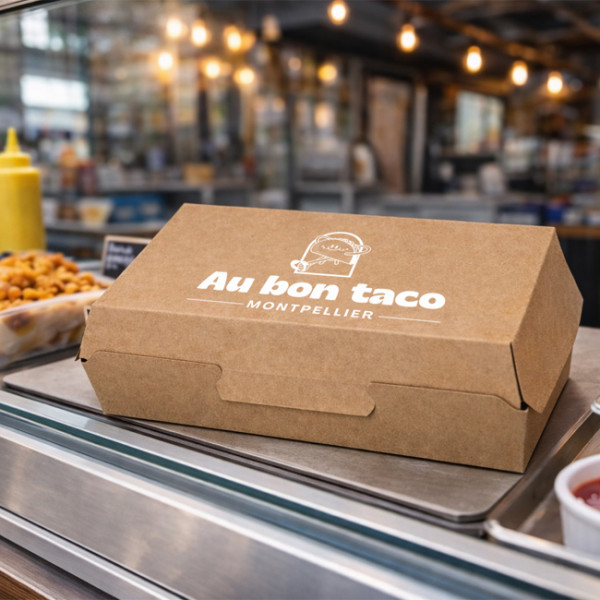 Boîtes à panini en cartons personnalisées pour fast food