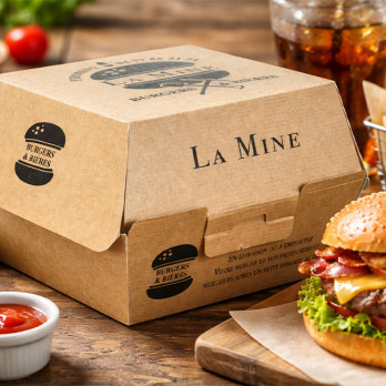 Boîtes à hamburger en carton personnalisés