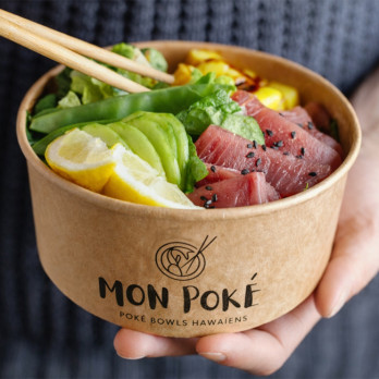 Boîtes à salades en carton rondes personnalisées