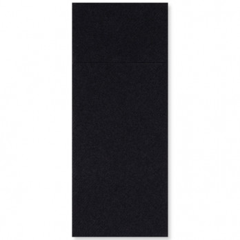 Serviette en soft aspect tissu noir pliage kangourou 30 x 40
