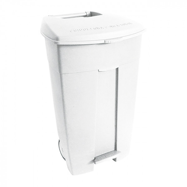 Conteneur mobile à pédale 125 L blanc