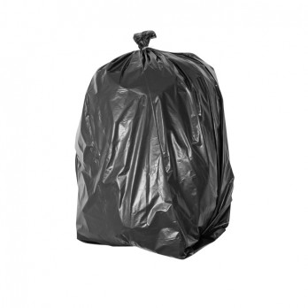 Sac-poubelle 110 L noir supérieur avec lien à nouer