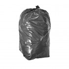 Sac-poubelle 130 L noir supérieur avec lien à nouer