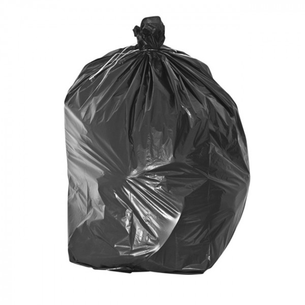 Sac-poubelle noir 160L avec lien à nouer
