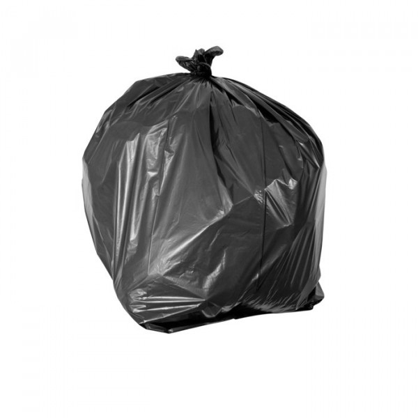 Sac-poubelle noir 100L avec lien à nouer