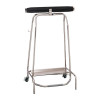 Support sac-poubelle 110L à pédale et clapet en inox