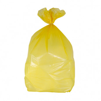 Sac-poubelle 110 L jaune standard avec lien à nouer