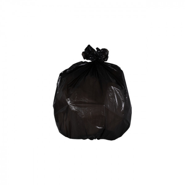 Sac-poubelle 30 L noir standard avec lien à nouer