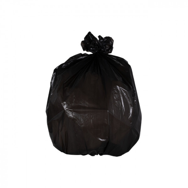 Sac-poubelle 50 L noir standard avec lien à nouer
