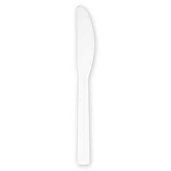 Couteau réutilisable blanc 18,5 cm